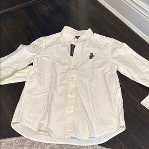 Kids White Button-Up Shirt polo Ralph Lauren boys 14/16